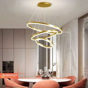 Nowoczesna Lampa Wisząca RING LED Żyrandol Punktowe Mocowanie