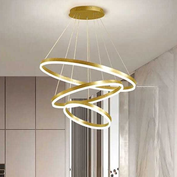 Nowoczesna Lampa Wisząca RING LED Żyrandol Punktowe Mocowanie