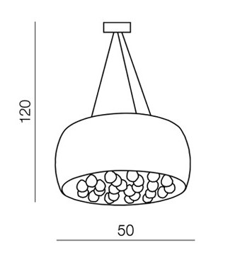 Nowoczesny Żyrandol Lampa Wisząca Quince Glamour Biała LED - obrazek 5