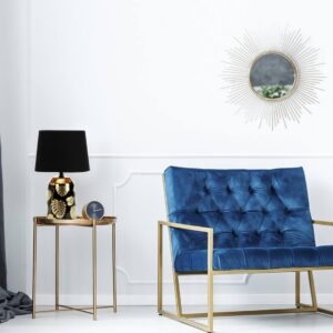 Stylowa Lampa Stołowa Floral Czarna Biała