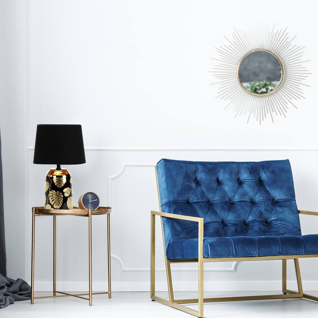 Stylowa Lampa Stołowa Floral Czarna Biała