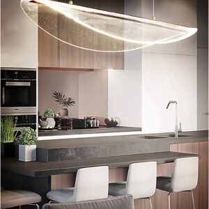 Modernistyczna Lampa Wisząca Elipsa Szyba Luminescencyjna