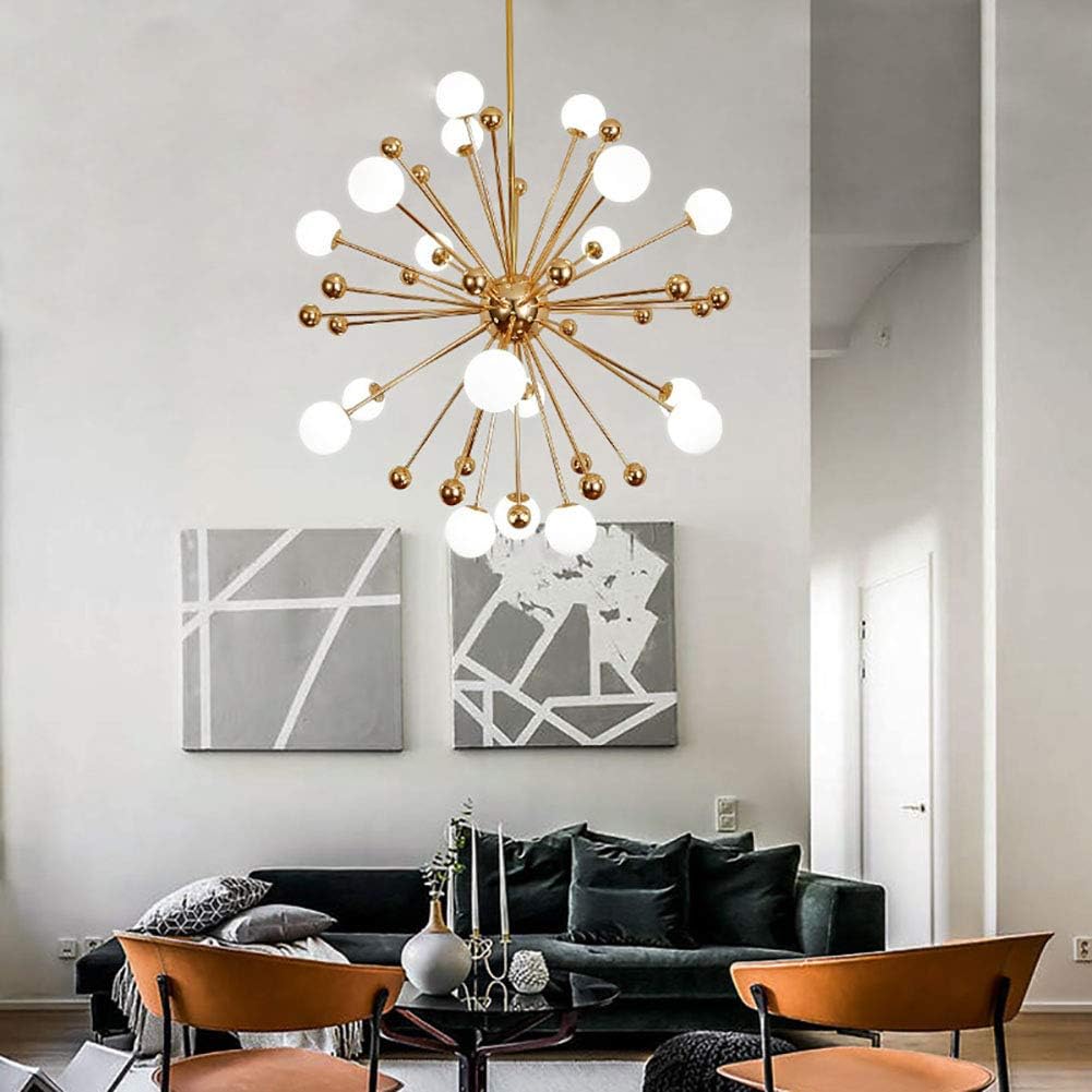 Nowoczesna Lampa Wisząca Lustre Żyrandol Złoty - obrazek 4