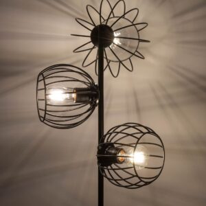 Industrialna Lampa Stojąca Wire Loft Czarne