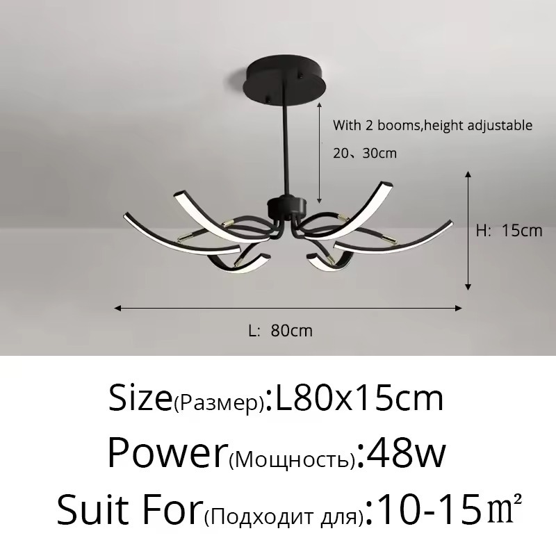 Luksusowy Żyrandol Do Salonu w Stylu Nordyckim LED