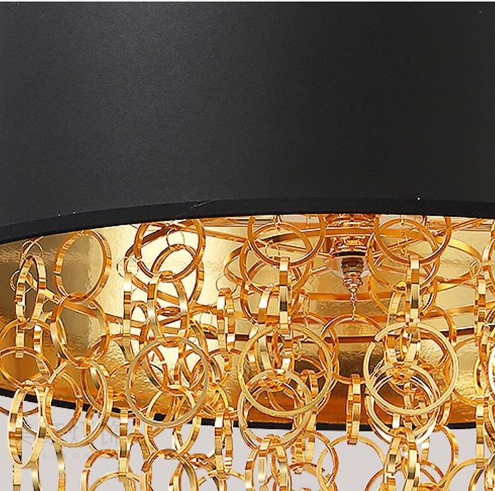 Nowoczesna Lampa Sufitowa Groovy Żyrandol Złoty Glamour - obrazek 6