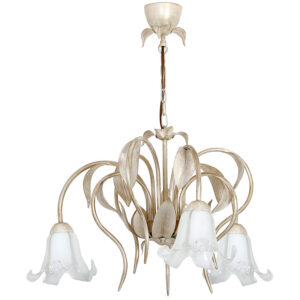 Lampa wisząca z abażurem, ALICE czarno-złota, 46 cm