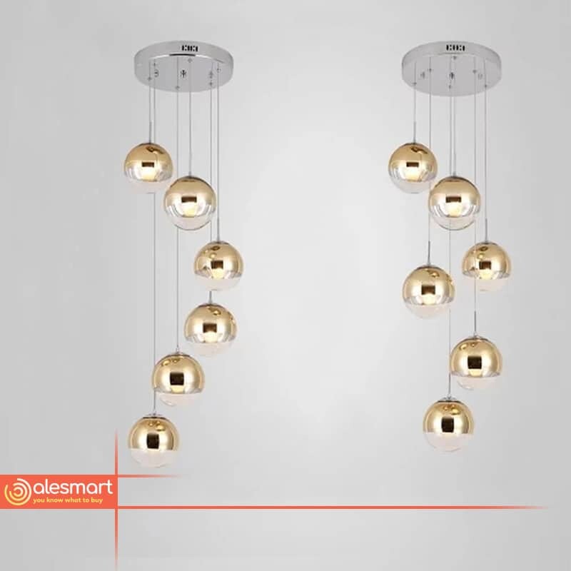 Lamp wisząca Globo szklane kule OPRAWA kaskada zwis - obrazek 6