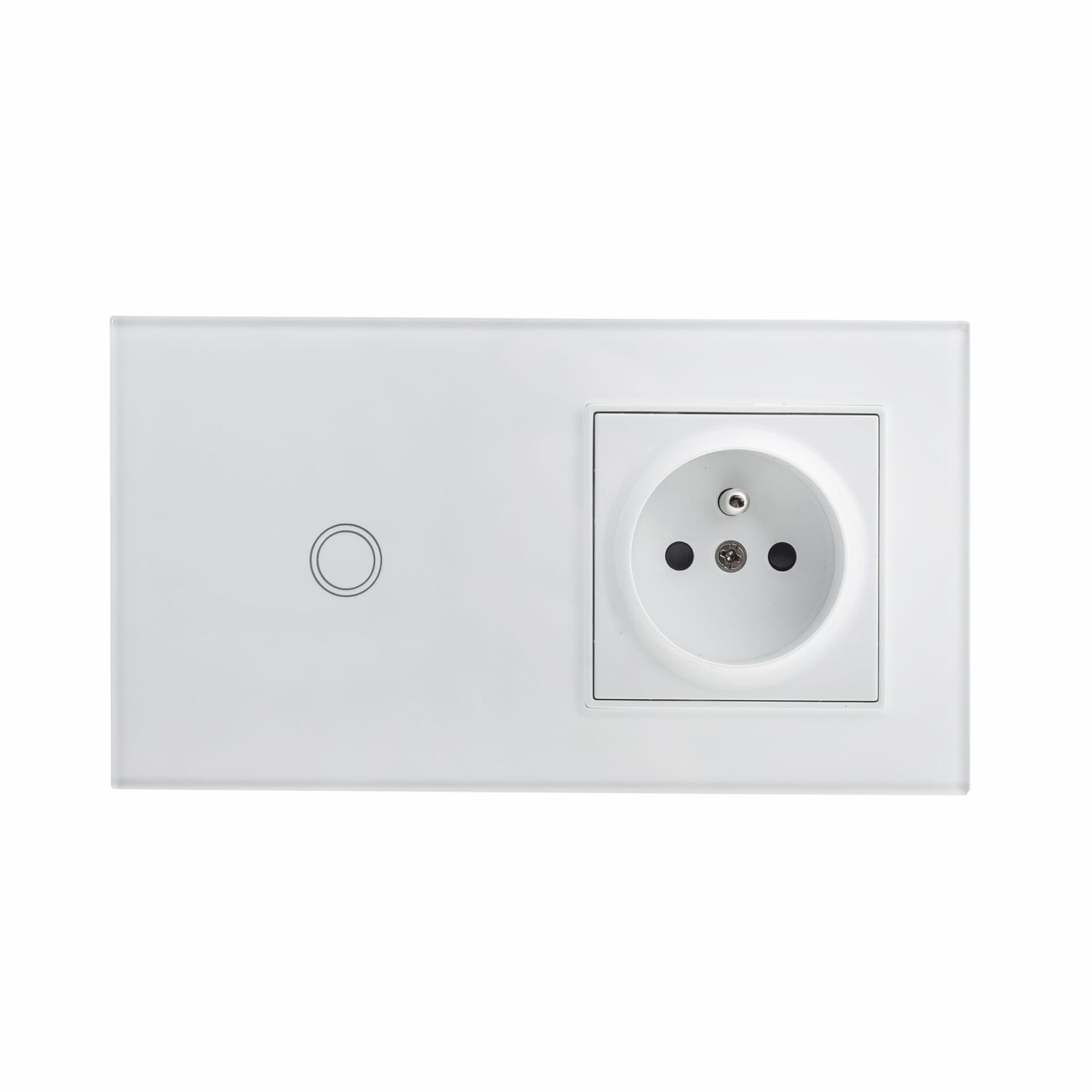 Dotykowy Szklany Włącznik Światła Gniazdo z Bolcem Pojedynczy - obrazek 4