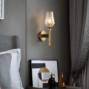 Nowoczesna Lampa Ścienna Aalto Kinkiet Złoty Glamour