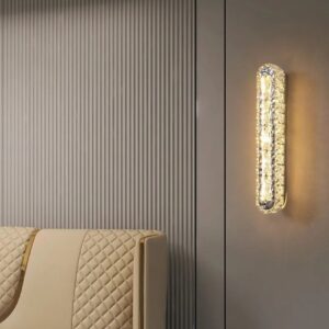 Nowoczesna Lampa Ścienna Diamond Kinkiet Chrom Glamour