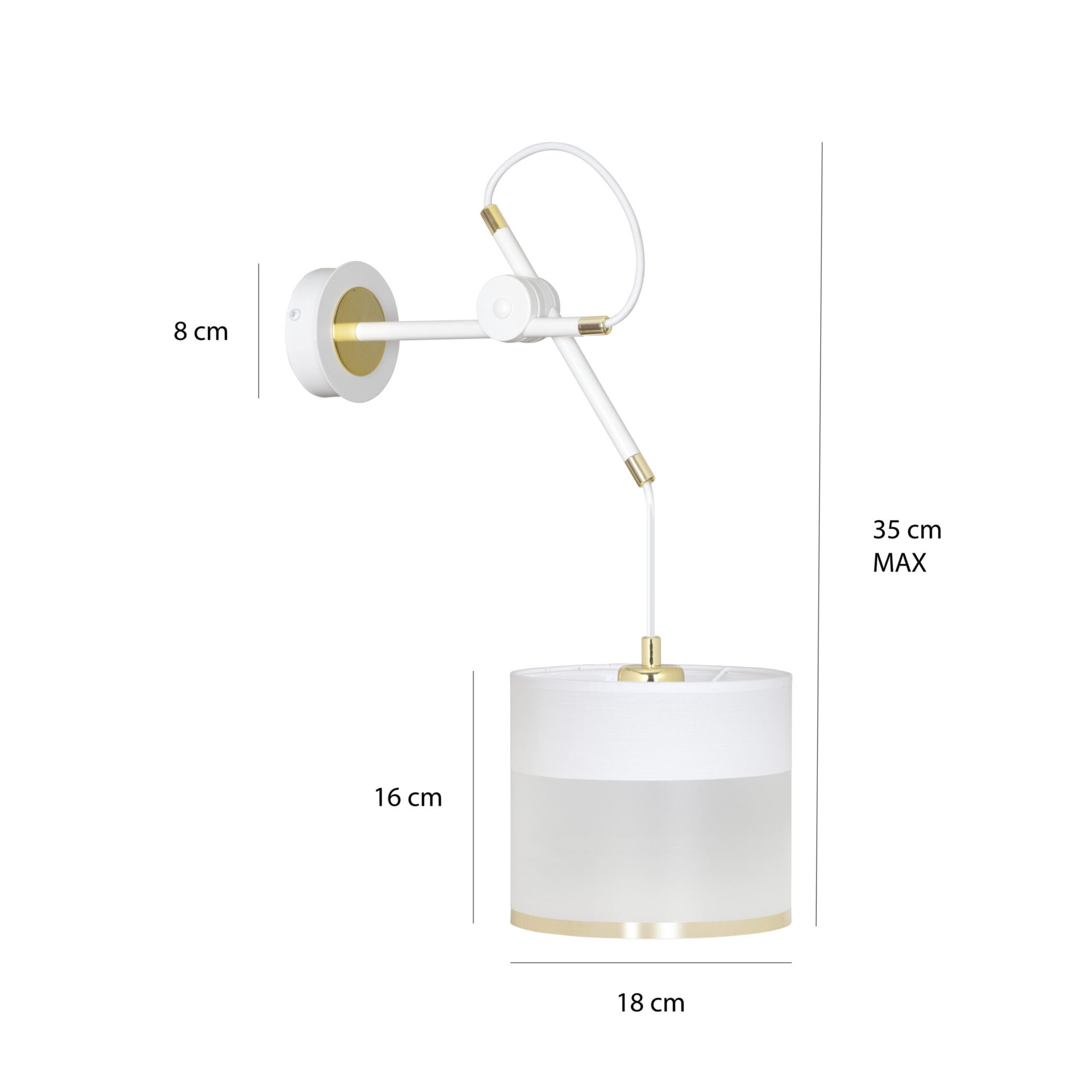 Klasyczna Lampa Ścienna Monolit Kinkiet - obrazek 4