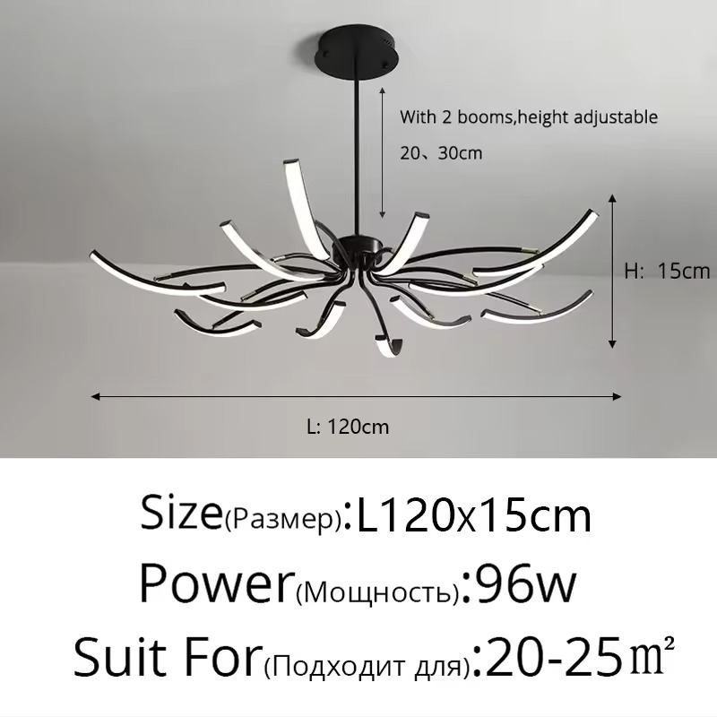 Luksusowy Żyrandol Do Salonu w Stylu Nordyckim LED