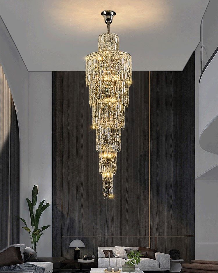 Nowoczesna Kryształowa Lampa Wisząca Luxuria Żyrandol Glamour Złoty - obrazek 4