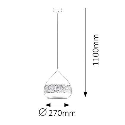 Ażurowa Lampa Wisząca Lace Vintage Biała - obrazek 5