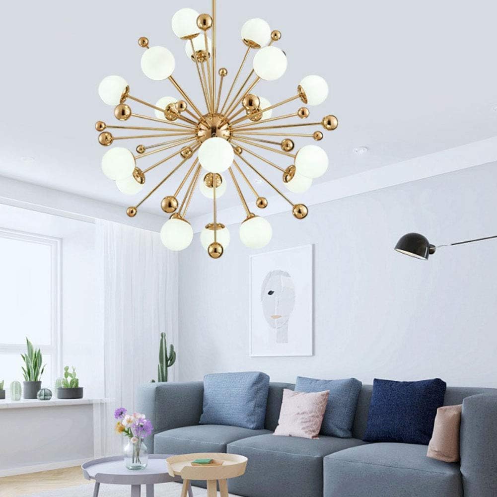 Nowoczesna Lampa Wisząca Lustre Żyrandol Złoty - obrazek 5