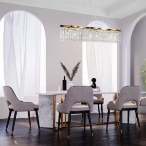 Kryształowa Lampa Wisząca Dune Żyrandol Złoty Glamour