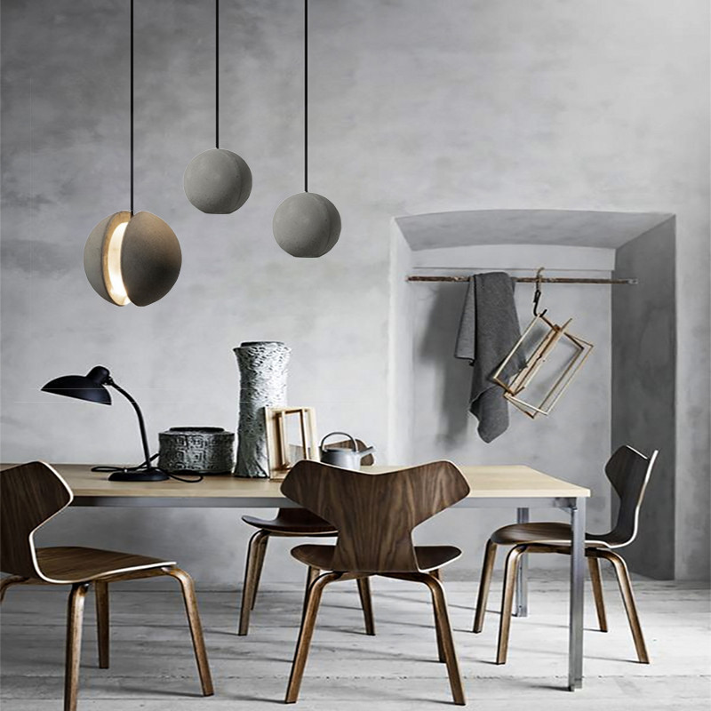 Oryginalna Lampa Nordic Moon Cement LED - obrazek 2