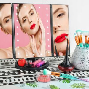 Duże Lusterko LED Kosmetyczne Podświetlane 22LED 2x 3x