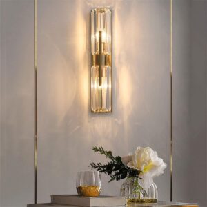 Nowoczesna Kryształowa Lampa Ścienna Pilar Kinkiet Glamour