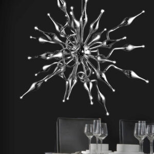 Efektowna Lampa Wisząca Pipes Nowoczesna Chrom LED