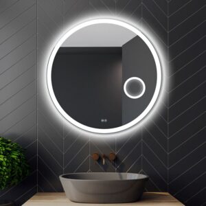 Lustro łazienkowe Radson okrągłe z oświetleniem LED bez ramy