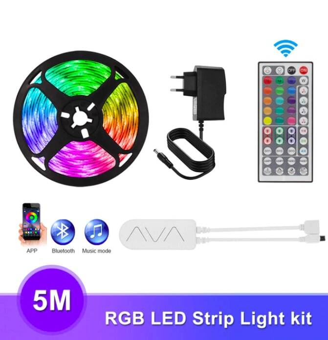 Taśma LED RGB 5050 5M Pilot IR 44 + Bluetooth
