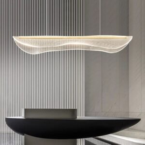 Modernistyczna Lampa Wisząca Fala Szyba Luminescencyjna