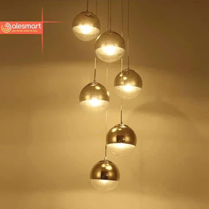 Lamp wisząca Globo szklane kule OPRAWA kaskada zwis - obrazek 5