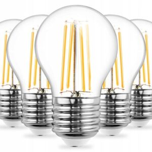 Żarówka x5 LED FILAMENT E27 4W Edison ŚCIEMNIALNA