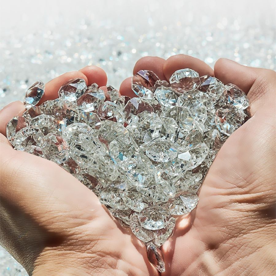 Nowoczesna Lampa Sufitowa Diamond Plafon Glamour Chrom LED - obrazek 6