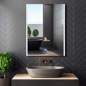 Lustro łazienkowe Timeled prostokątne z oświetleniem LED z ramą