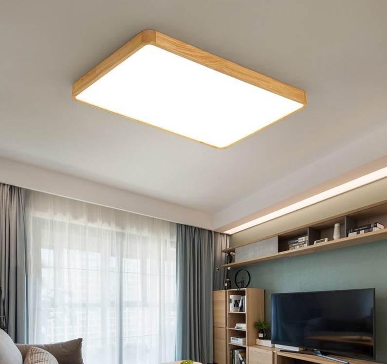 Drewniana Lampa Sufitowa Wood Plafon LED - obrazek 3