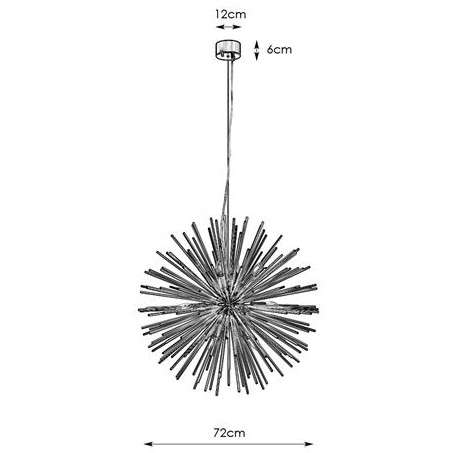 Nowoczesna Metalowa Lampa Wisząca Star Złota - obrazek 6