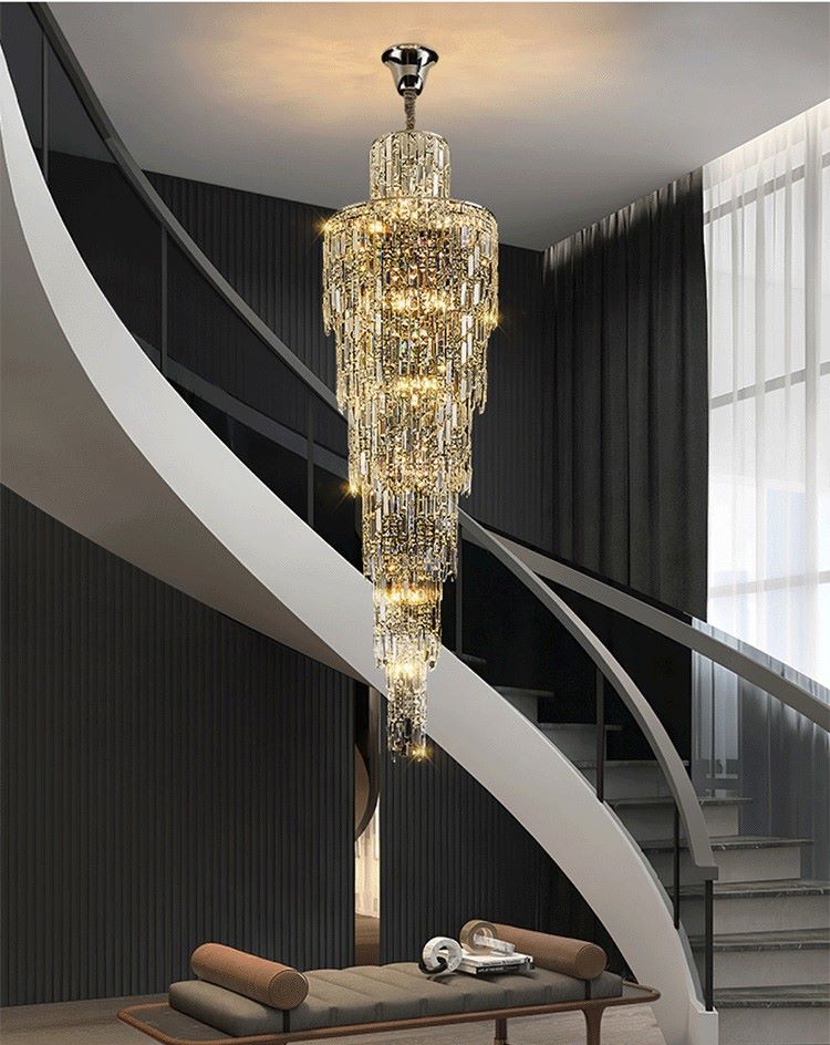 Nowoczesna Kryształowa Lampa Wisząca Luxuria Żyrandol Glamour Złoty - obrazek 5