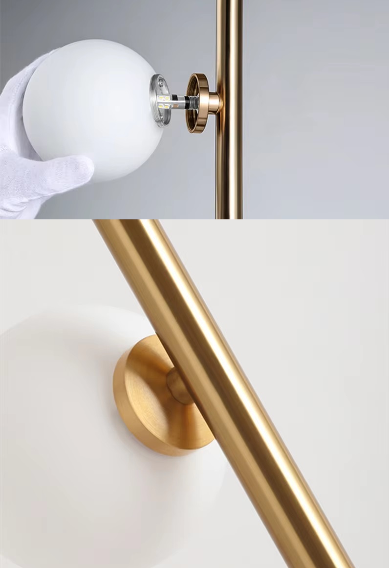 Klasyczna Metalowa Lampa Podłogowa Twist Złota - obrazek 5