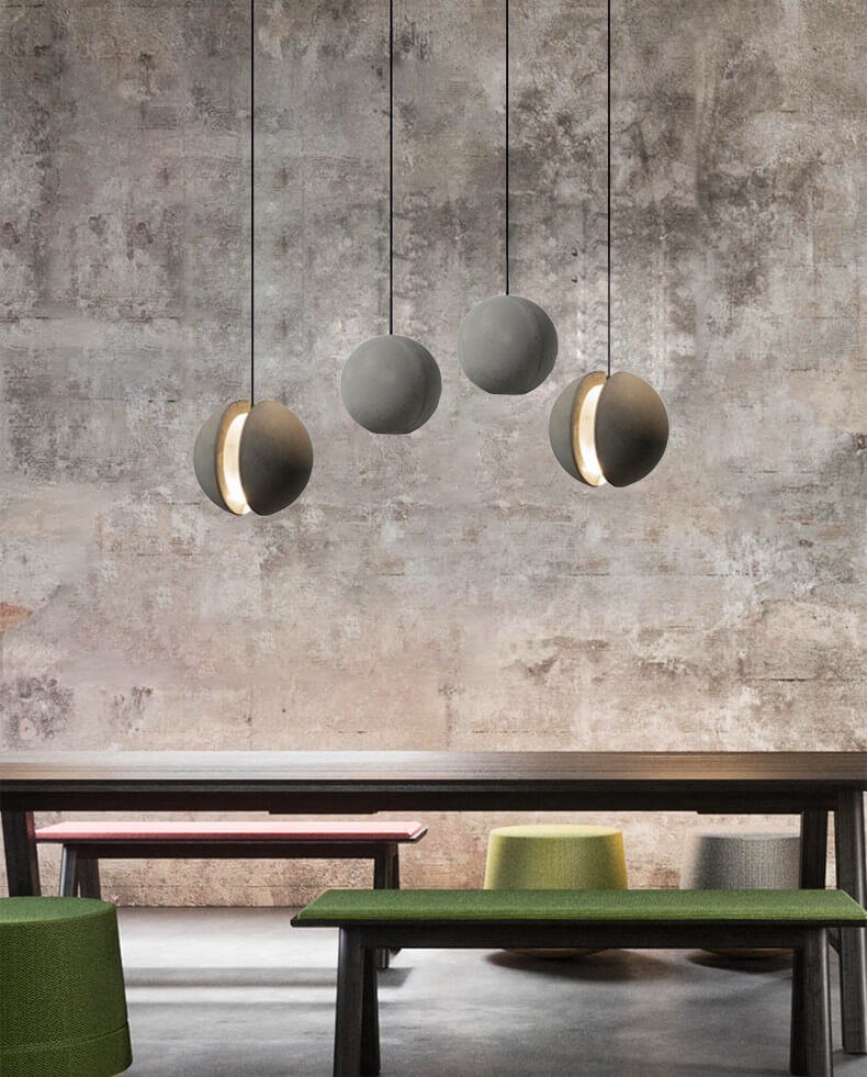 Oryginalna Lampa Nordic Moon Cement LED - obrazek 4