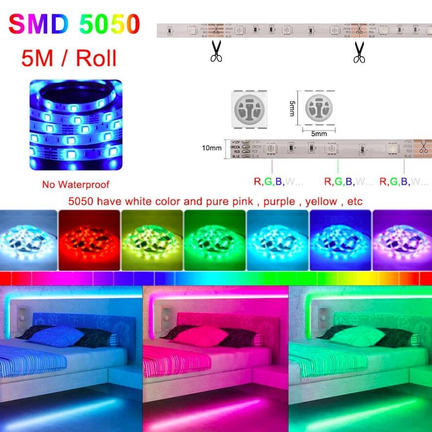 Taśma LED RGB 5050 WIFI 15M Magic Home komplet - obrazek 5