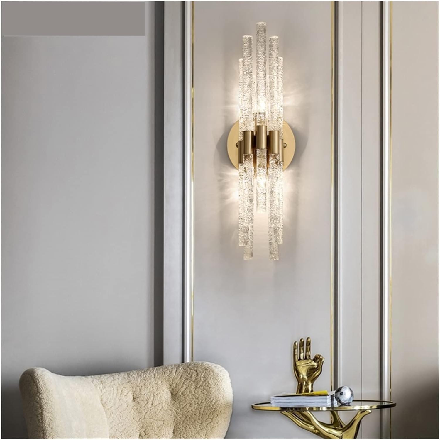 Nowoczesna Kryształowa Lampa Ścienna Mikado Kinkiet Glamour