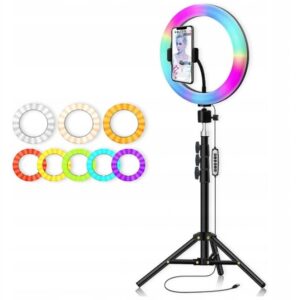 Lampa Pierścieniowa RING LED RGB CCT statyw 220cm