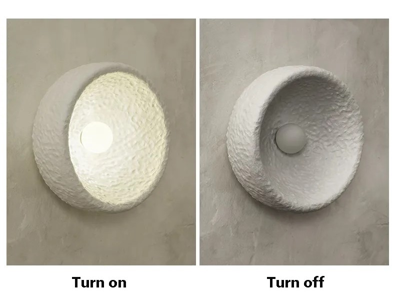 Japońska Lampa Ścienna Wabi-Sabi Circular Kinkiet - obrazek 8