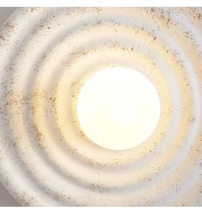 Japońska Lampa Ścienna Wabi-Sabi Resin Kinkiet - obrazek 5