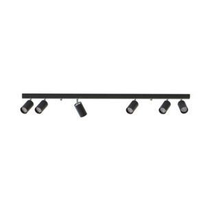 Lampa sufitowa na listwie, czarna, 6 reflektorów GU10 – zdjęcie 1