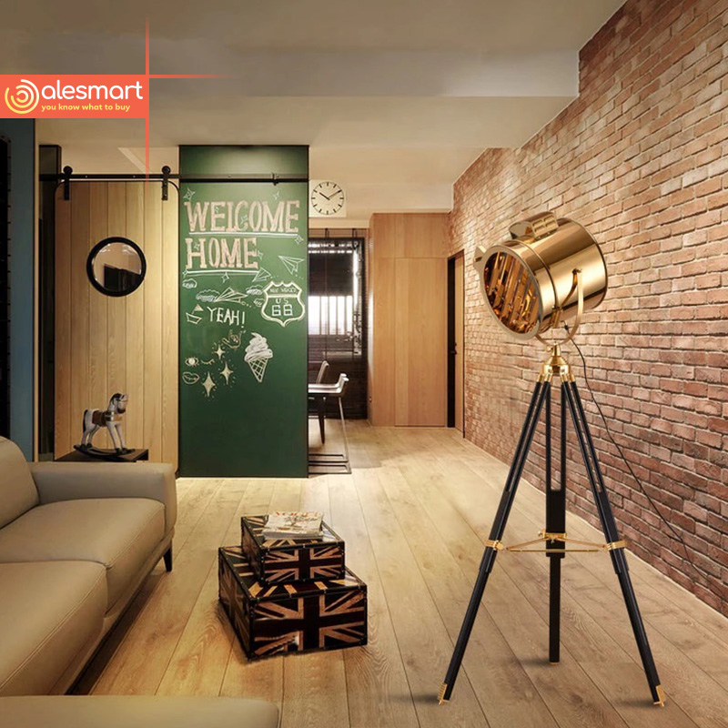 Lampa stojąca na trójnogu Retro Hollywood