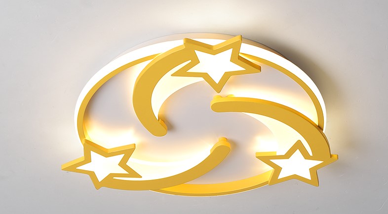 Lampa Sufitowa Spadające Gwiazdy Do Pokoju Dziecięcego LED Złota - obrazek 9