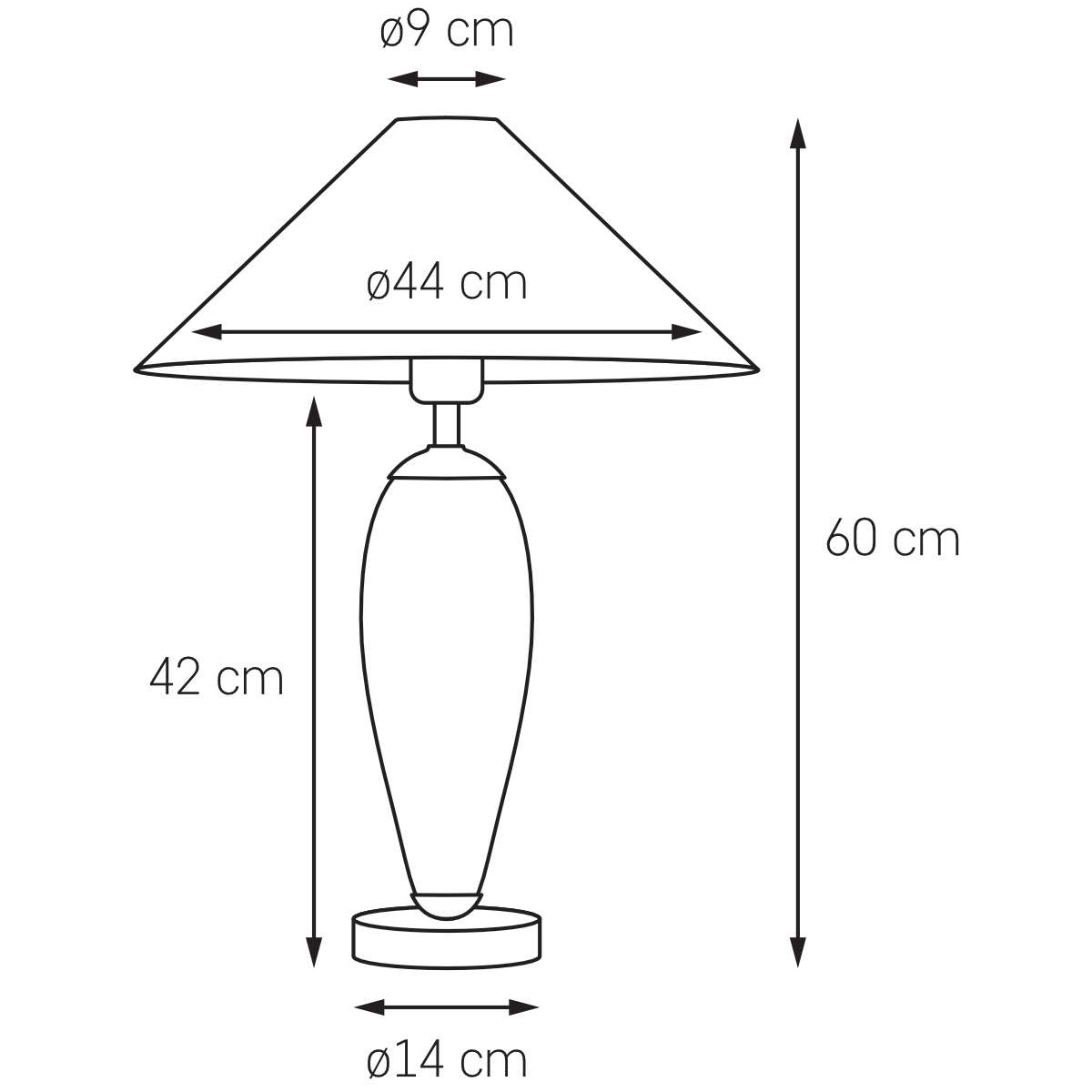Nowoczesna Lampa Stołowa Monk Szklana Czarna - obrazek 7