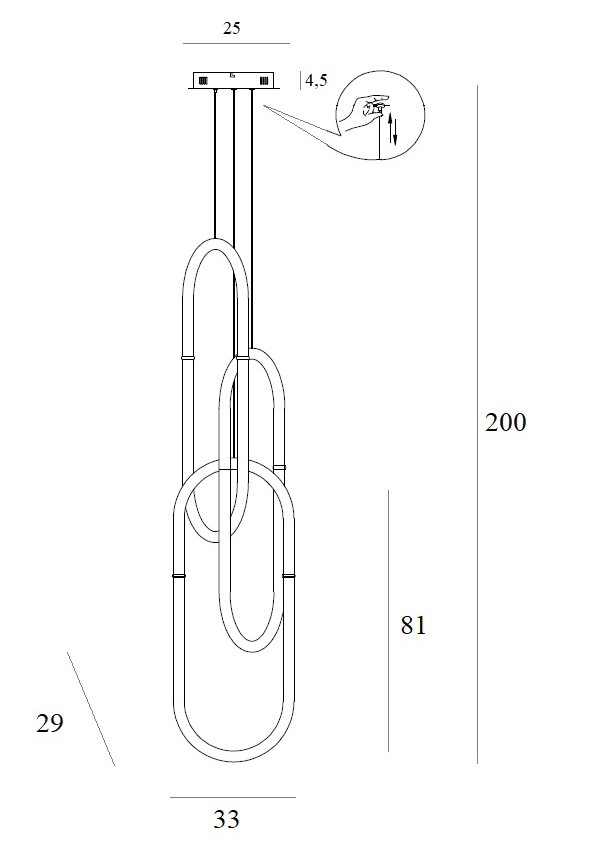 Nowoczesna Lampa Wisząca Capillary Złota LED Nad Stół - obrazek 6