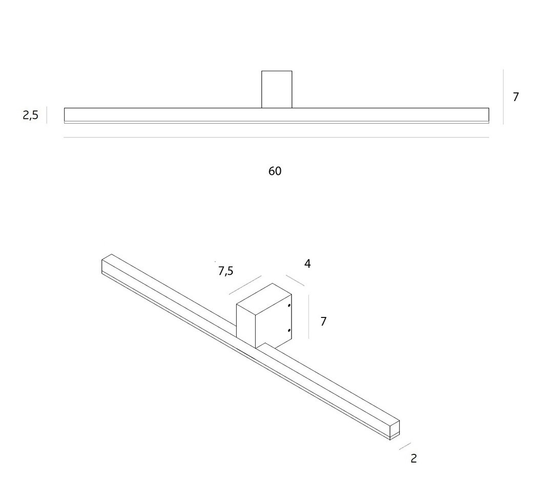 Podłużny Kinkiet Łazienkowy Lampa Ścienna Finger IP54 - obrazek 10