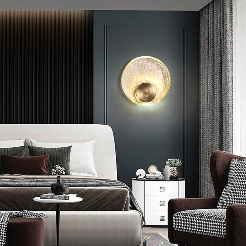 Nowoczesna Szklana Lampa Ścienna Concha Kinkiet Art Deco - obrazek 2