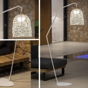 lampa stojąca LED Newgarden Santorini rattan akumulator